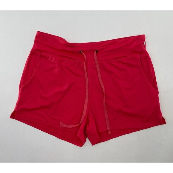 Marika Women’s‎ Coral Red Light Weight Polyester Blend Shorts Size Large - Picture 1 of 8